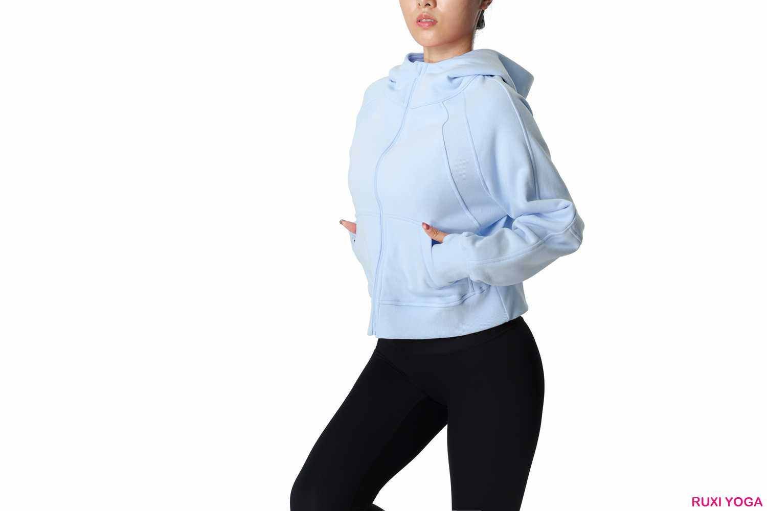 بنطال رياضي بيج بخصر مرتفع للنساء RUXI eg520 بنطال رياضي بيج بخصر مرتفع للنساء RUXI eg520