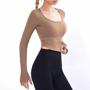 بنطال يوغا أسود مريح لممارسة التمارين الرياضية RUXI eg1044