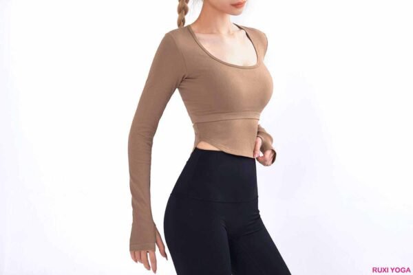 بنطال يوغا أسود مريح لممارسة التمارين الرياضية RUXI eg1044