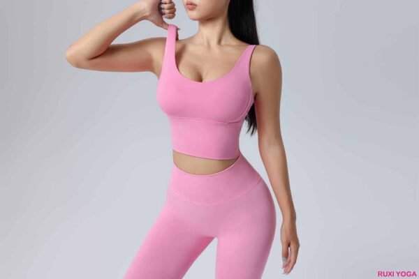 بنطلون يوغا مريح باللون الأبيض RUXI eg822