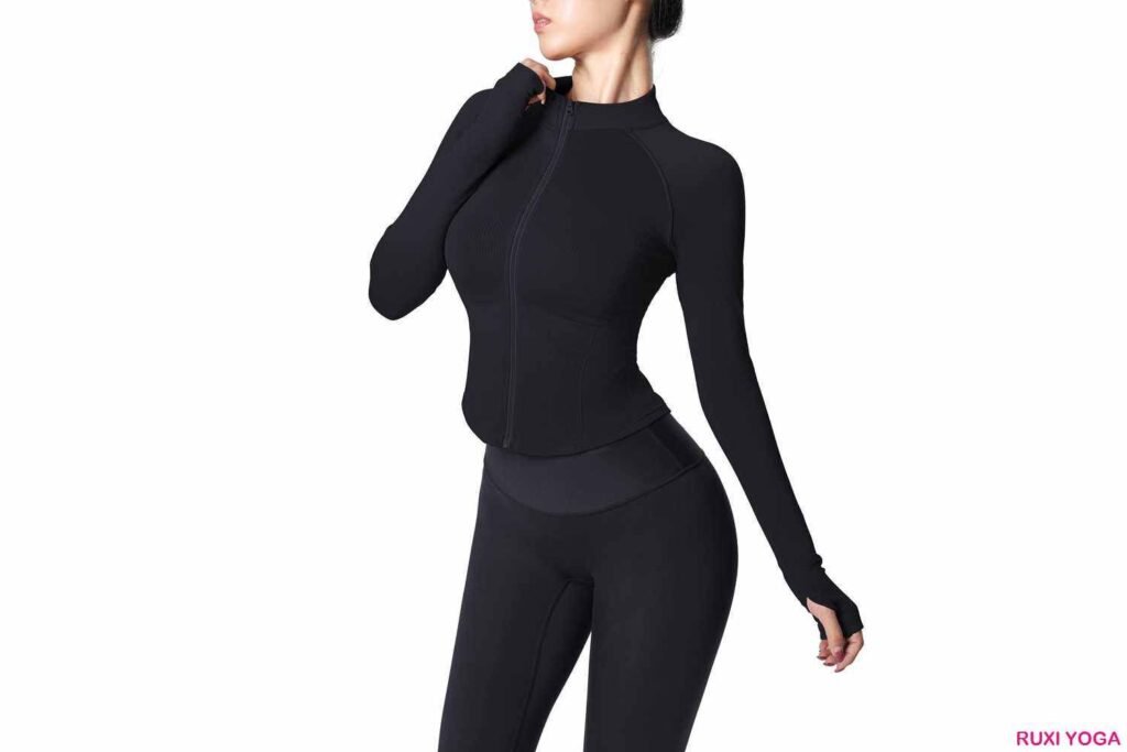 شورت يوغا قطني عالي الخصر للنساء RUXI eg3793