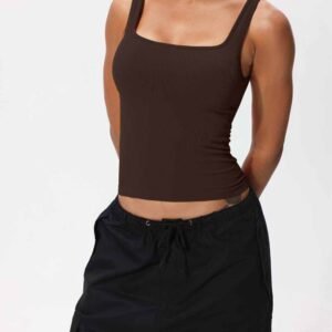 بنطلون يوغا أسود للنساء بقصّة مريحة RUXI eg889