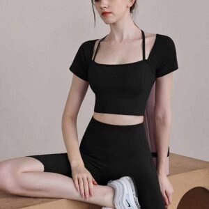 بنطال ضيق وردي اللون بخصر مرتفع قابل للطي RUXI eg1174