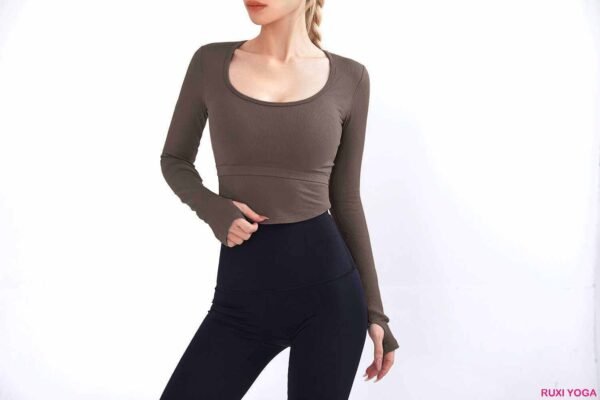 طقم بنطال يوغا قصير بدون درزات RUXI eg1049