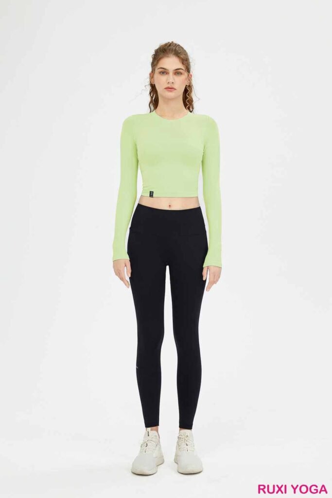 شورت رياضي بخصر مرتفع بدون درزات RUXI eg3089