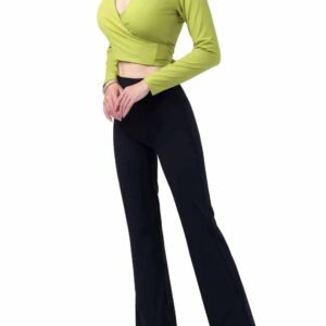 بنطال يوغا أسود بالكامل مريح للغاية RUXI eg1354