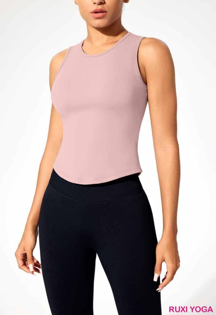 شورت رياضي نسائي بخصر مرتفع من أساسيات التمرين RUXI eg3139