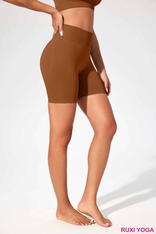بنطال يوغا كابري أحمر للنساء لممارسة الرياضة RUXI eg1082