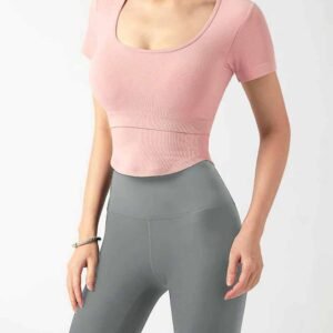 قميص رياضي قصير للنساء للارتداء في الأنشطة الرياضية RUXI